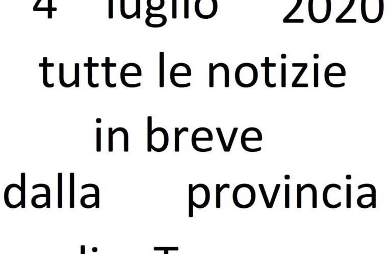 4 luglio 2020 notizie in breve Teramo