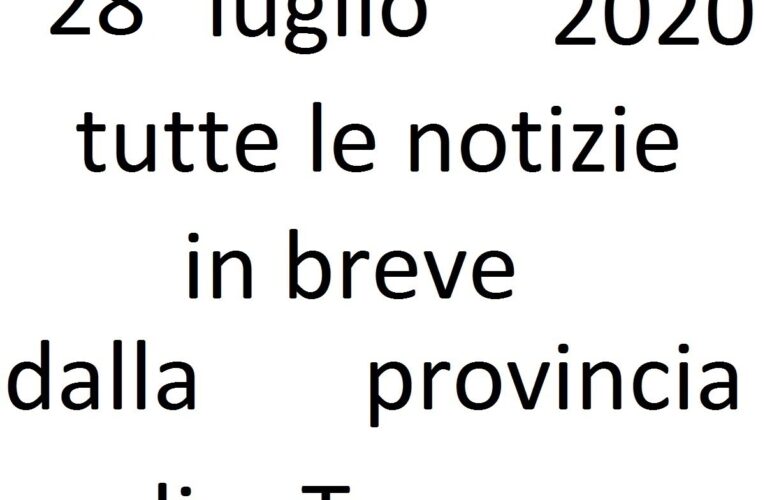28 luglio 2020 notizie in breve Teramo