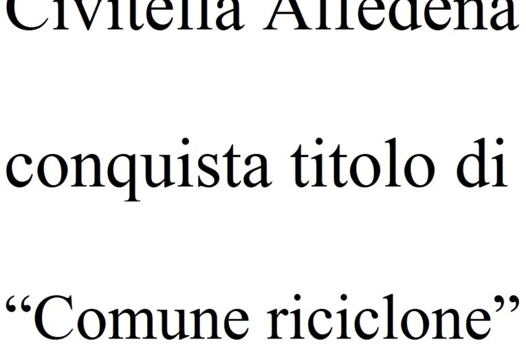 Civitella Alfedena conquista titolo di “Comune riciclone”