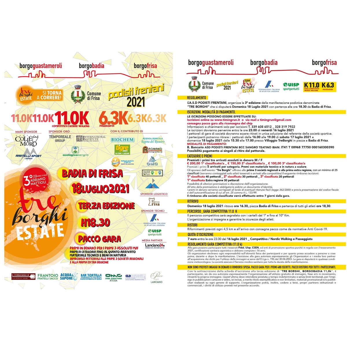 Frisa e Guastameroli: gara podistica 28 luglio 2021 foto