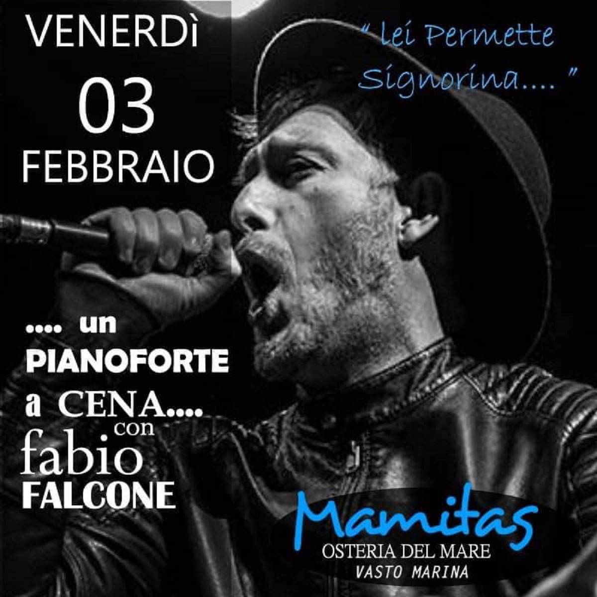 Fabio Falcone presso il Mamitas a Vasto 3 febbraio 2023 foto