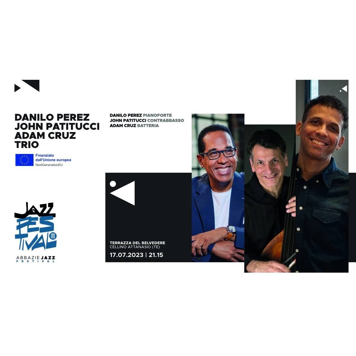 Danilo Perez - John Patitucci - Adam Cruz trio a Cellino Attanasio 17 luglio 2023 foto
