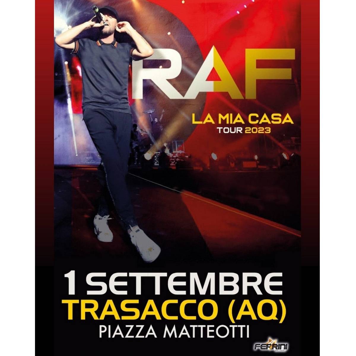 Raf live in concerto presso Piazza Matteotti a Trasacco 1 settembre 2023 foto