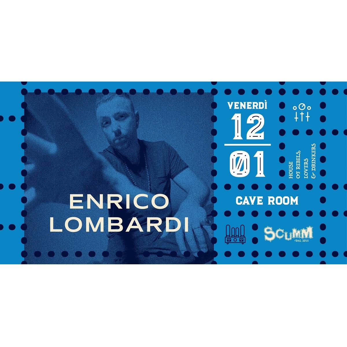 Enrico Lombardi live in concerto presso la Cave Room dello Scumm a Pescara 12 gennaio 2024 foto