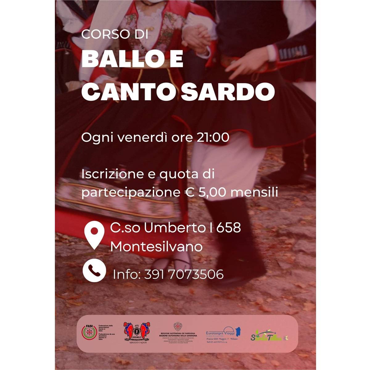 Corso di ballo e canto sardo con APS Dimonios Abruzzo e Molise a Montesilvano 12 aprile 2024 foto