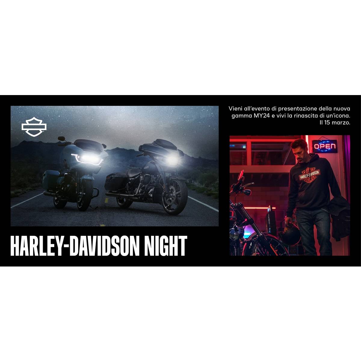 Harley Davidson Night a Pescara 15 marzo 2024 foto