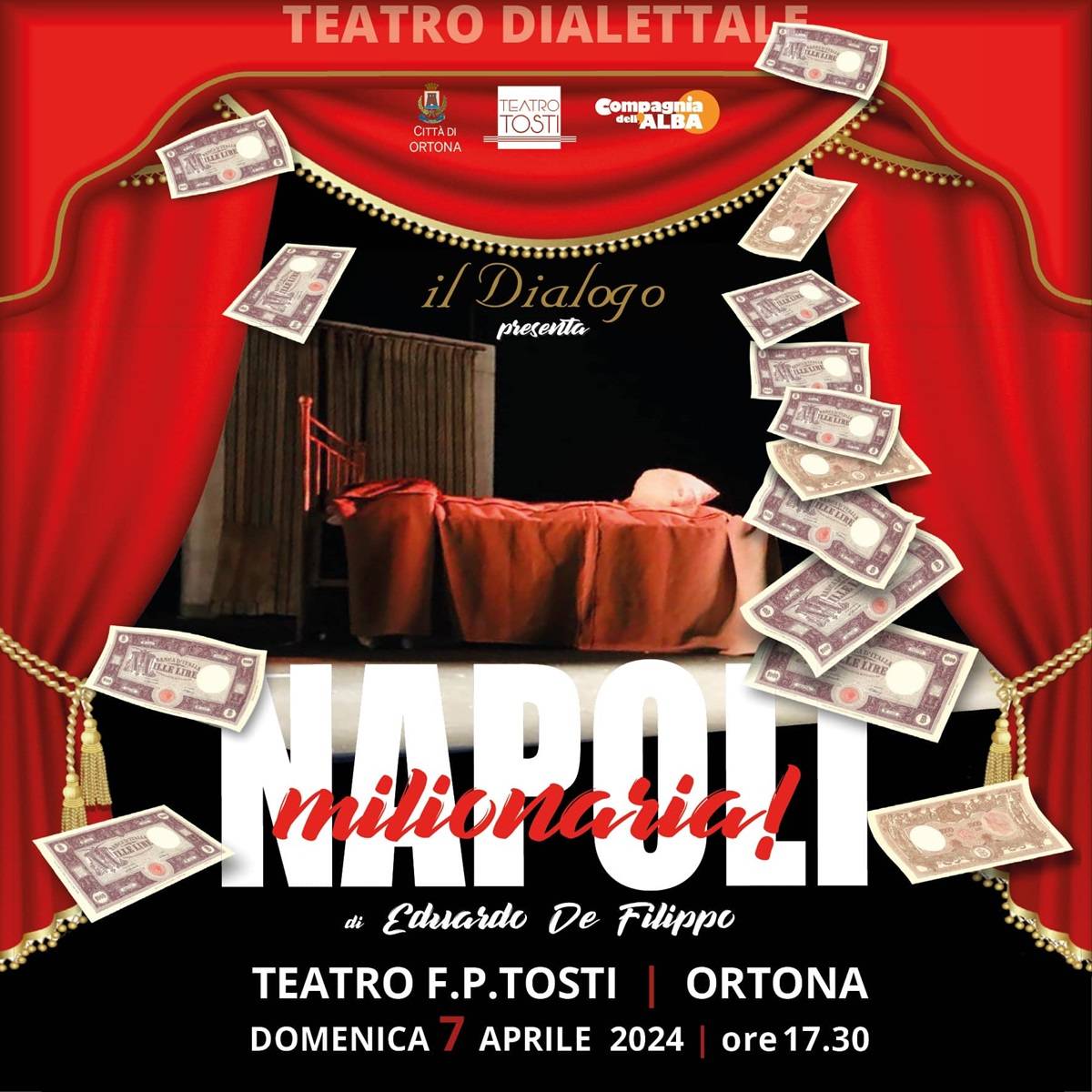 Napoli Milionaria presso il Teatro Tosti a Ortona 7 aprile 2024 foto