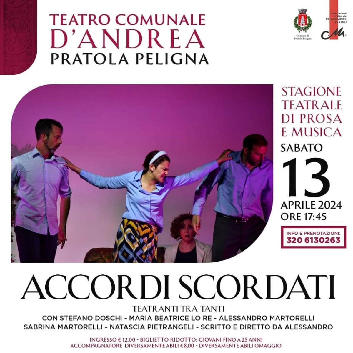 Accordi Scordati presso il Teatro D'Andrea a Pratola Peligna 13 aprile 2024 foto