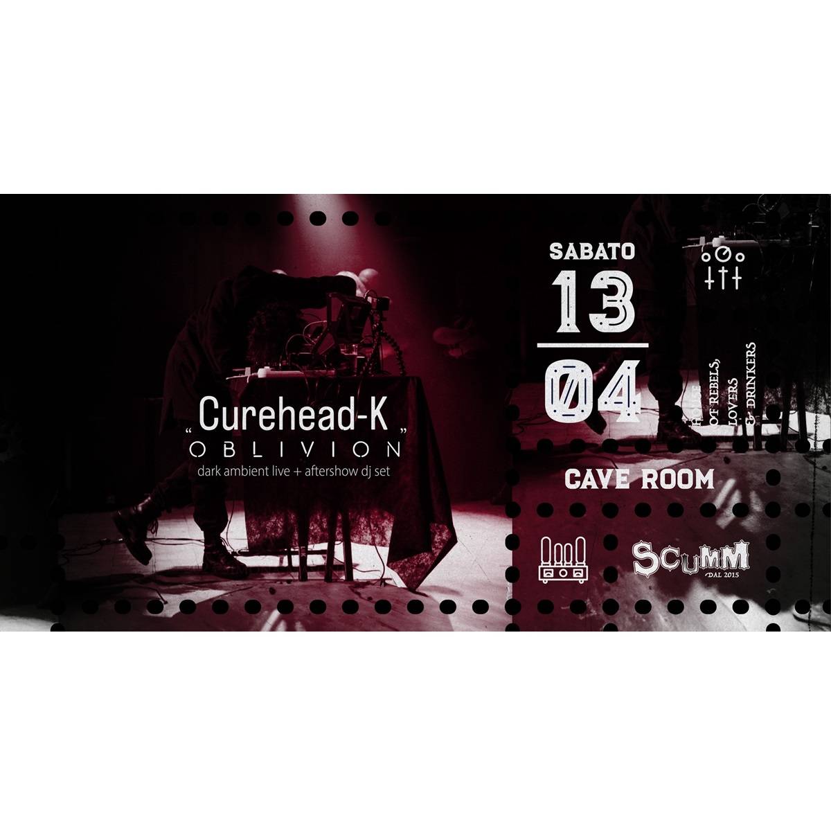 Curehead-k live presso la Cave Room dello Scumm a Pescara 13 aprile 2024 foto
