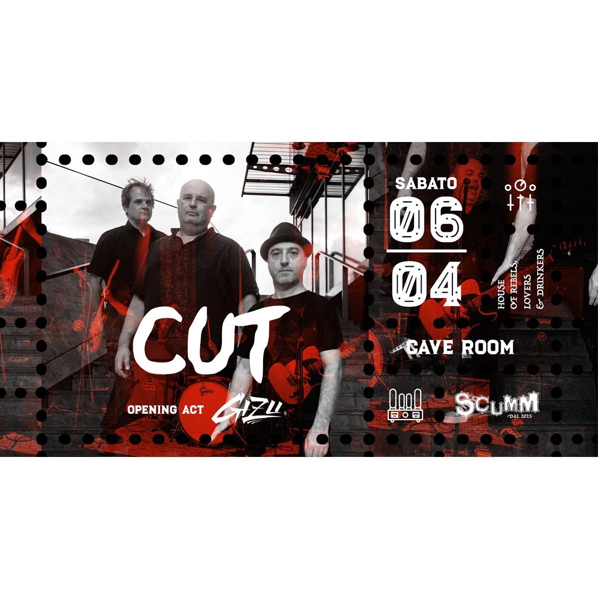 Cut + Gizu presso la Cave Room dello Scumm a Pescara 6 aprile 2024 foto