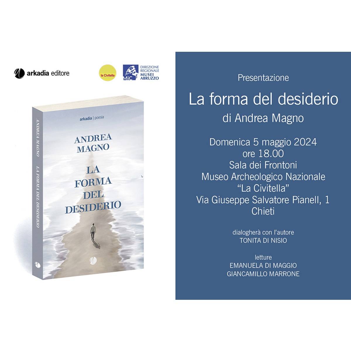 Presentazione de La forma del desiderio di Andrea Magno a Chieti 5 maggio 2024 foto