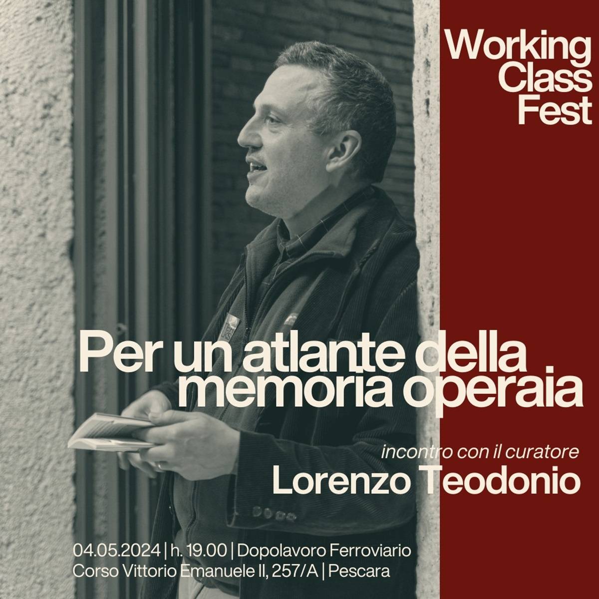 Presentazione di Per un atlante della memoria operaia con Lorenzo Teodonio 4 maggio 2024 foto