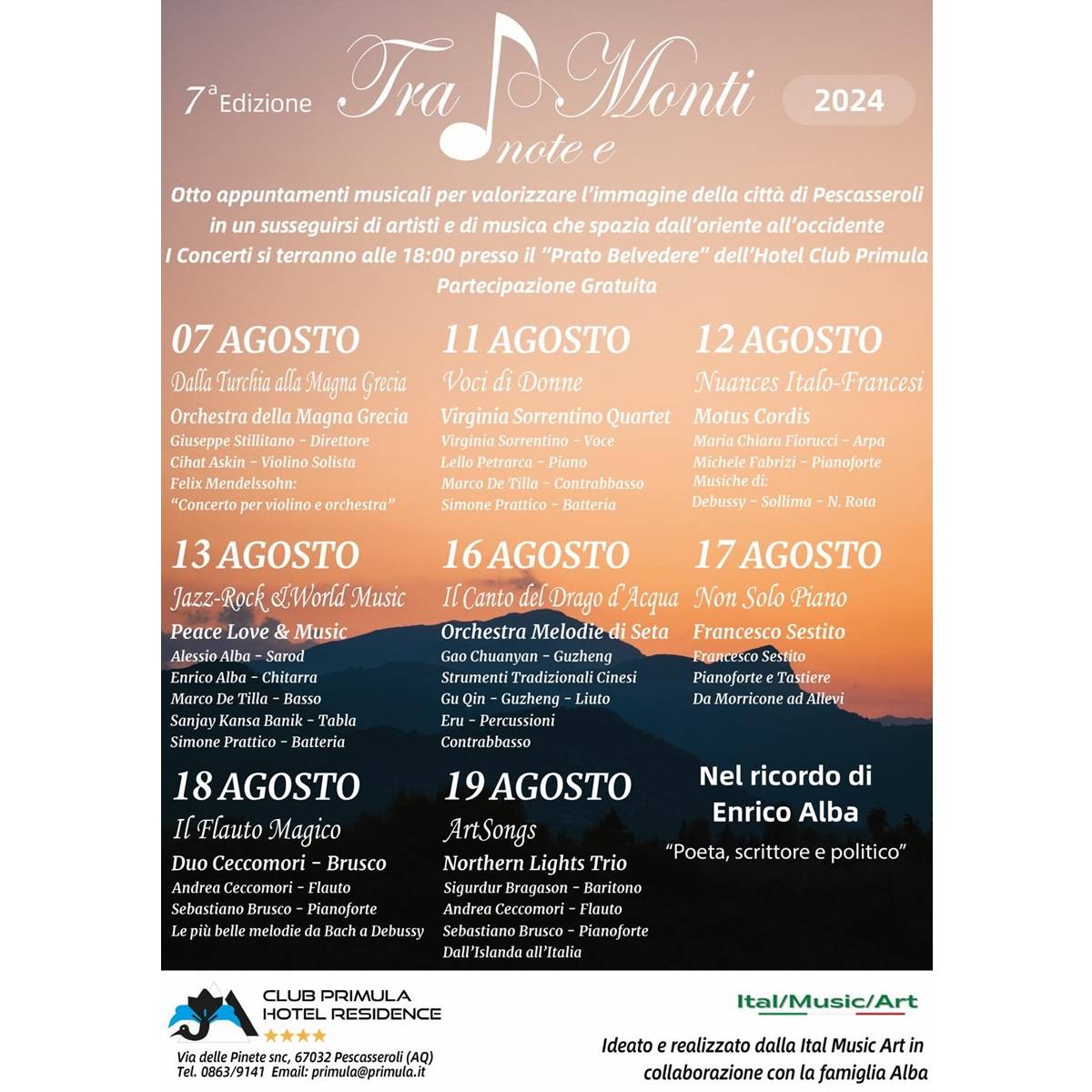 Pescasseroli, concerti al tramonto al via la rassegna di musica classica Tra Note e Monti foto