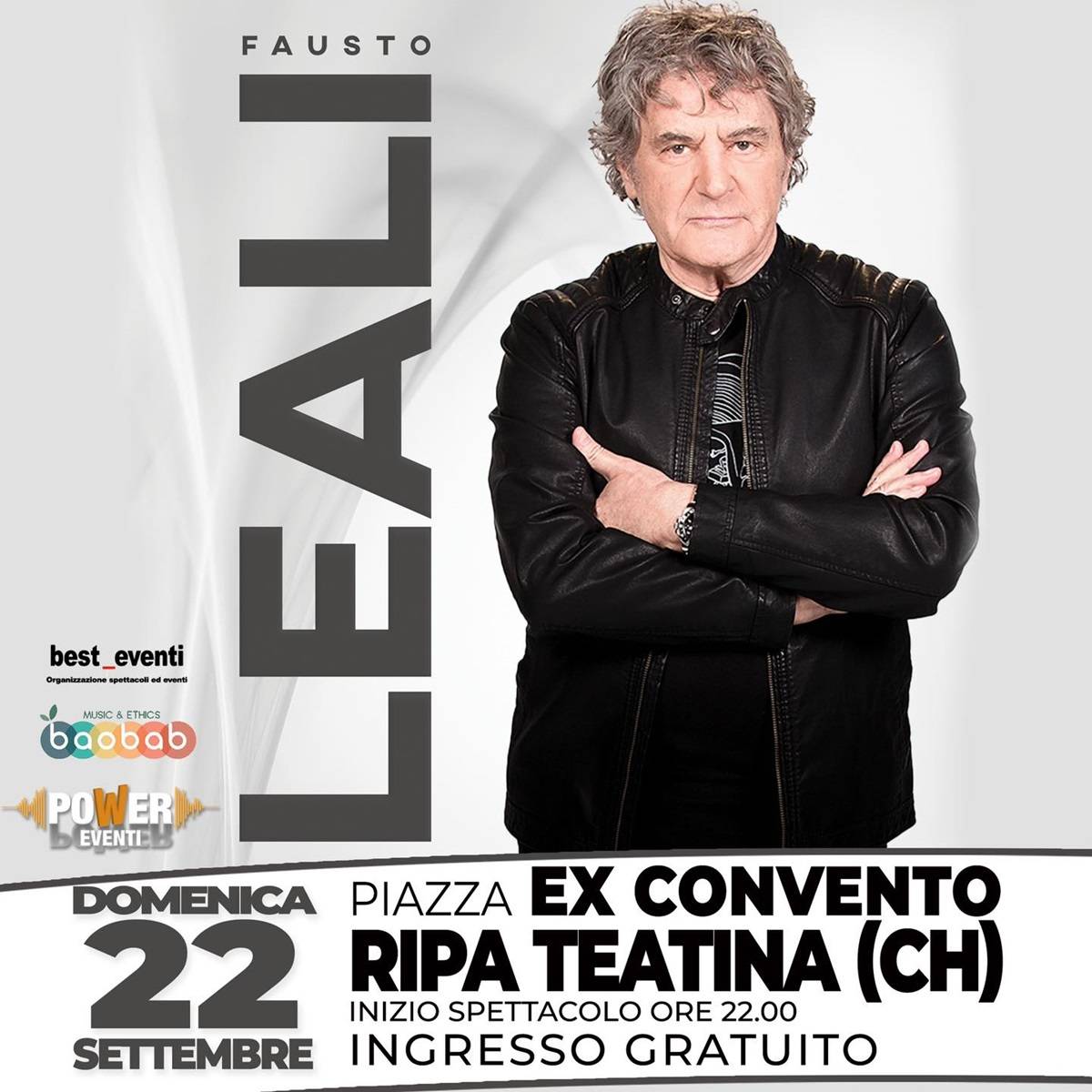 Fausto Leali in concerto presso la Piazza ex Convento a Ripa Teatina domenica 22 settembre 2024 foto