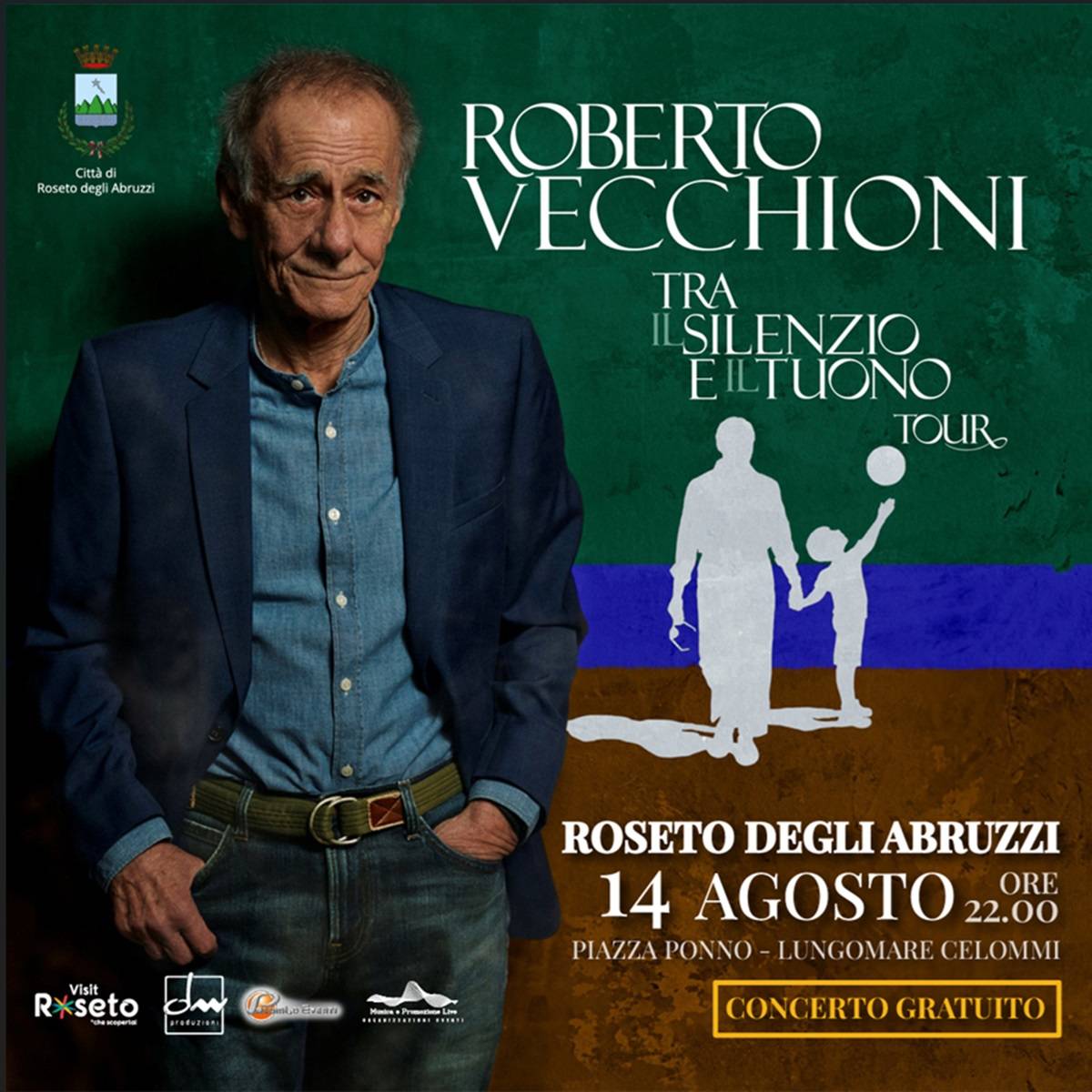 Roberto Vecchioni a Roseto degli Abruzzi 14 agosto 2024