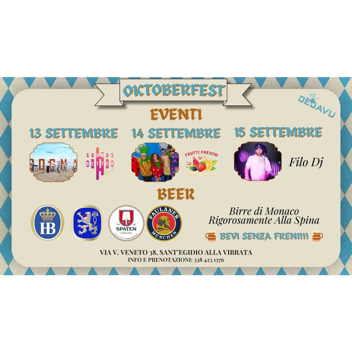 Dejavu è Oktoberfest a Sant'Egidio alla Vibrata dal 13 al 15 settembre 2024 foto