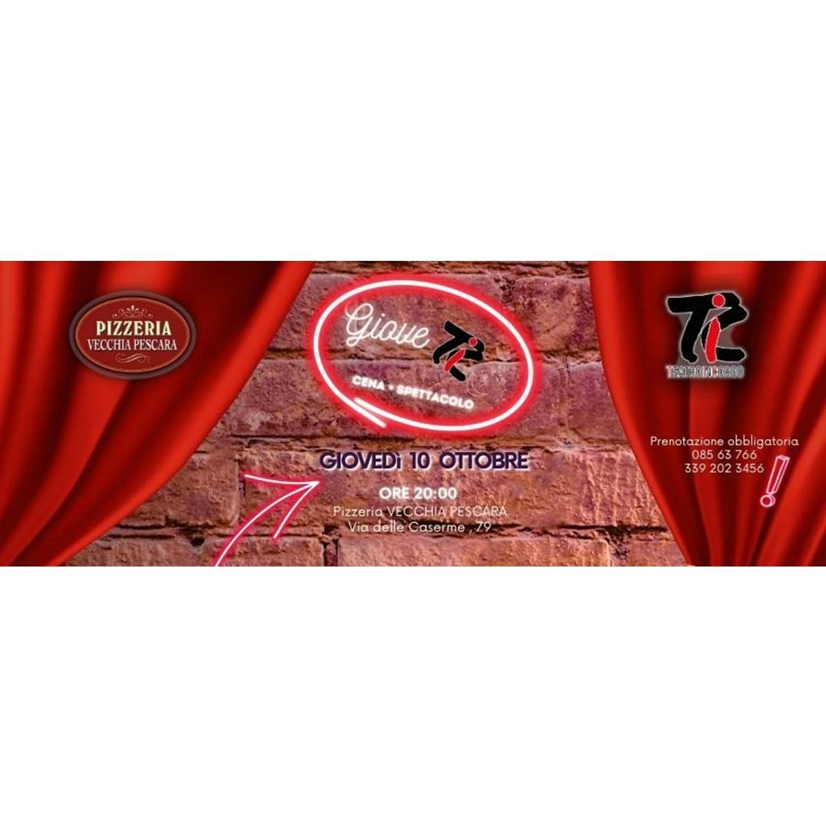 GioveTIC Cena + Spettacolo d'improvvisazione teatrale presso Pizzeria Vecchia Pescara a Pescara 10 ottobre 2024 foto