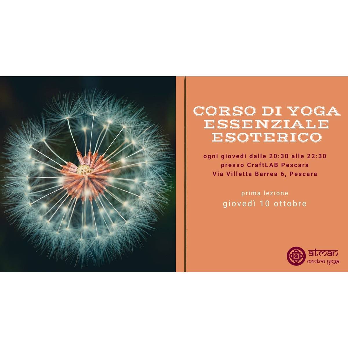 Corso di Yoga Essenziale presso CraftLab Pescara 10 ottobre 2024 foto