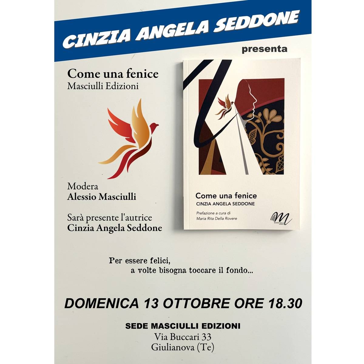 Presentazione del romanzo Come una fenice di Cinzia Angela Seddone 13 ottobre 2024 foto