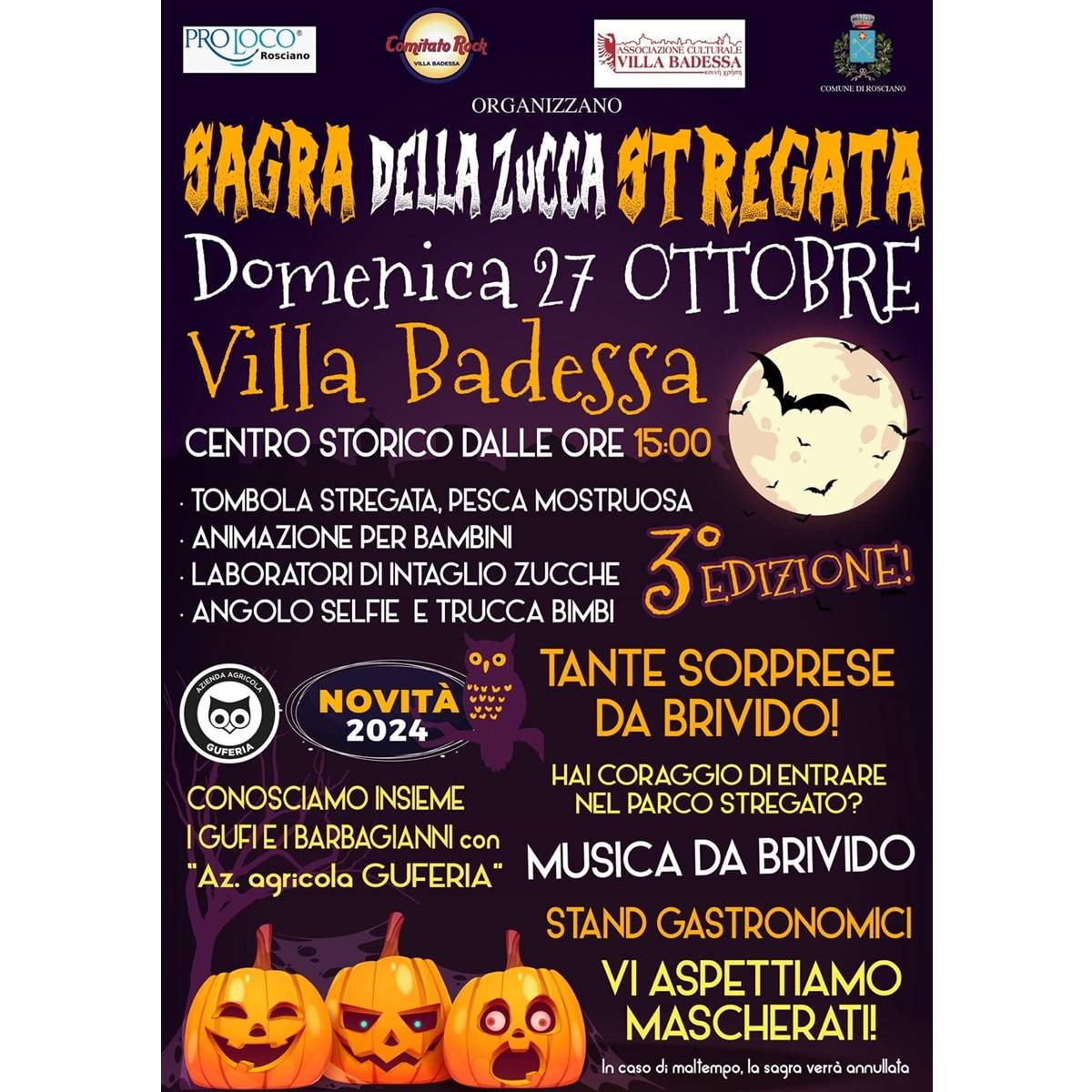 Sagra della zucca stregata - 3a edizione a Villa Badessa 27 ottobre 2024 foto
