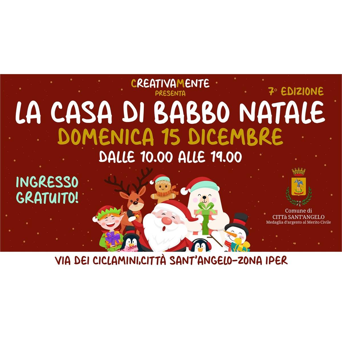 7a edizione della Casa di Babbo Natale a Città Sant'Angelo domenica 15 dicembre 2024 foto