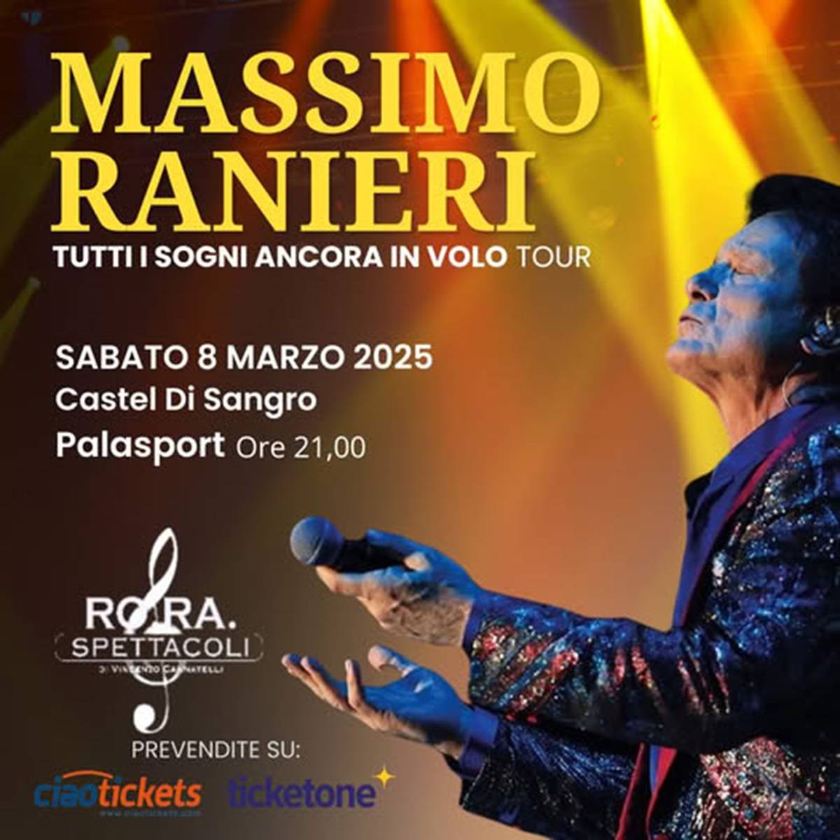Massimo Ranieri in concerto a Castel di Sangro