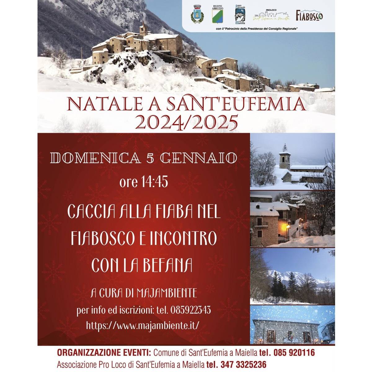 Caccia alla fiaba nel Fiabosco e incontro con la Befana a Sant'Eufemia a Maiella 5 gennaio 2025 foto