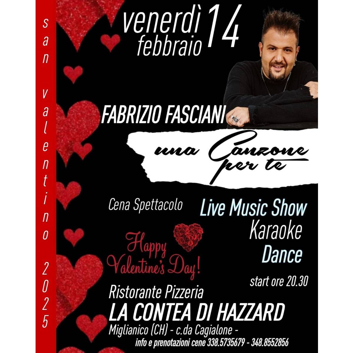Cena di San Valentino presso La Contea Di Hazzard a Miglianico 14 febbraio 2025 foto