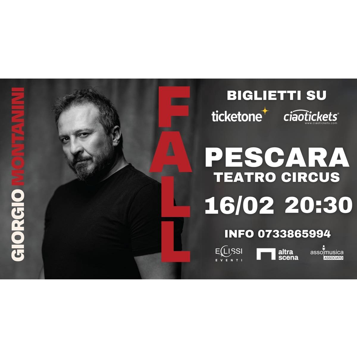 Giorgio Montanini arriva a Pescara con il suo nuovo spettacolo Fall 16 febbraio 2025 foto