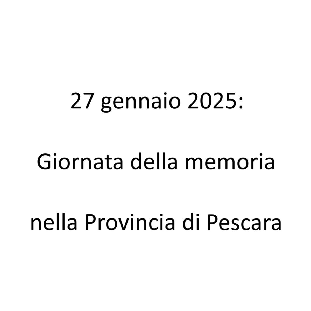 Giornata della memoria nella Provincia di Pescara