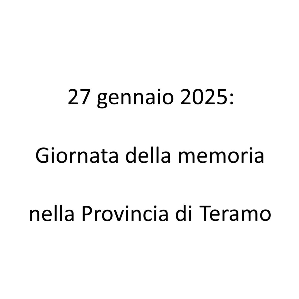 Giornata della memoria nella Provincia di Teramo