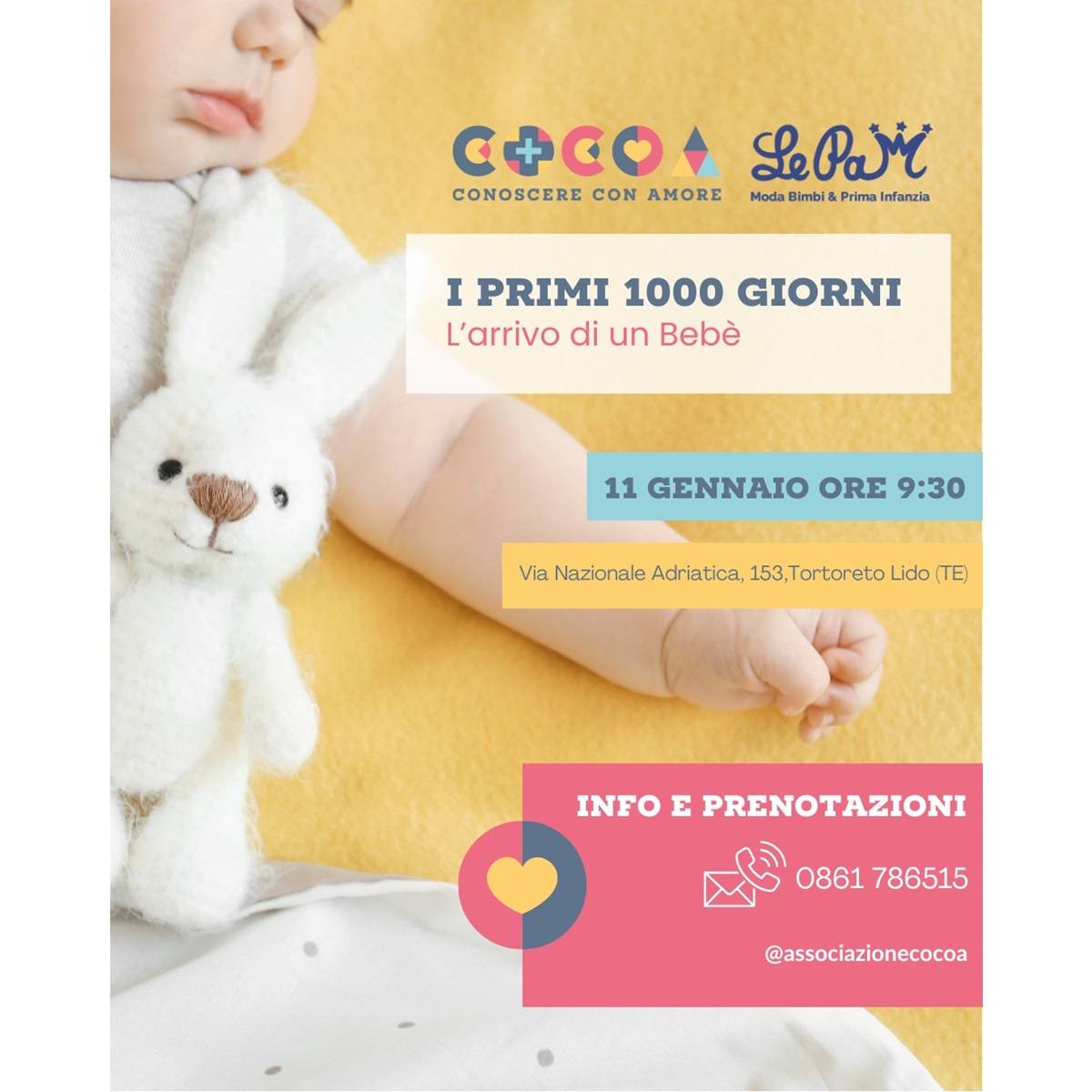 I primi mille giorni del bebé presso Le Pam a Tortoreto sabato 11 gennaio 2025 foto