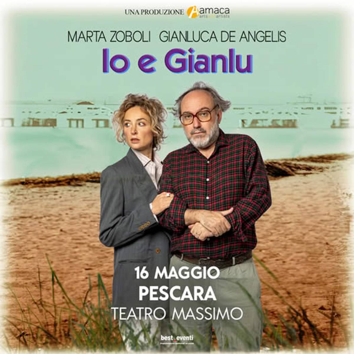 Io e Gianlu presso il Teatro Massimo a Pescara venerdì 16 maggio 2025 foto