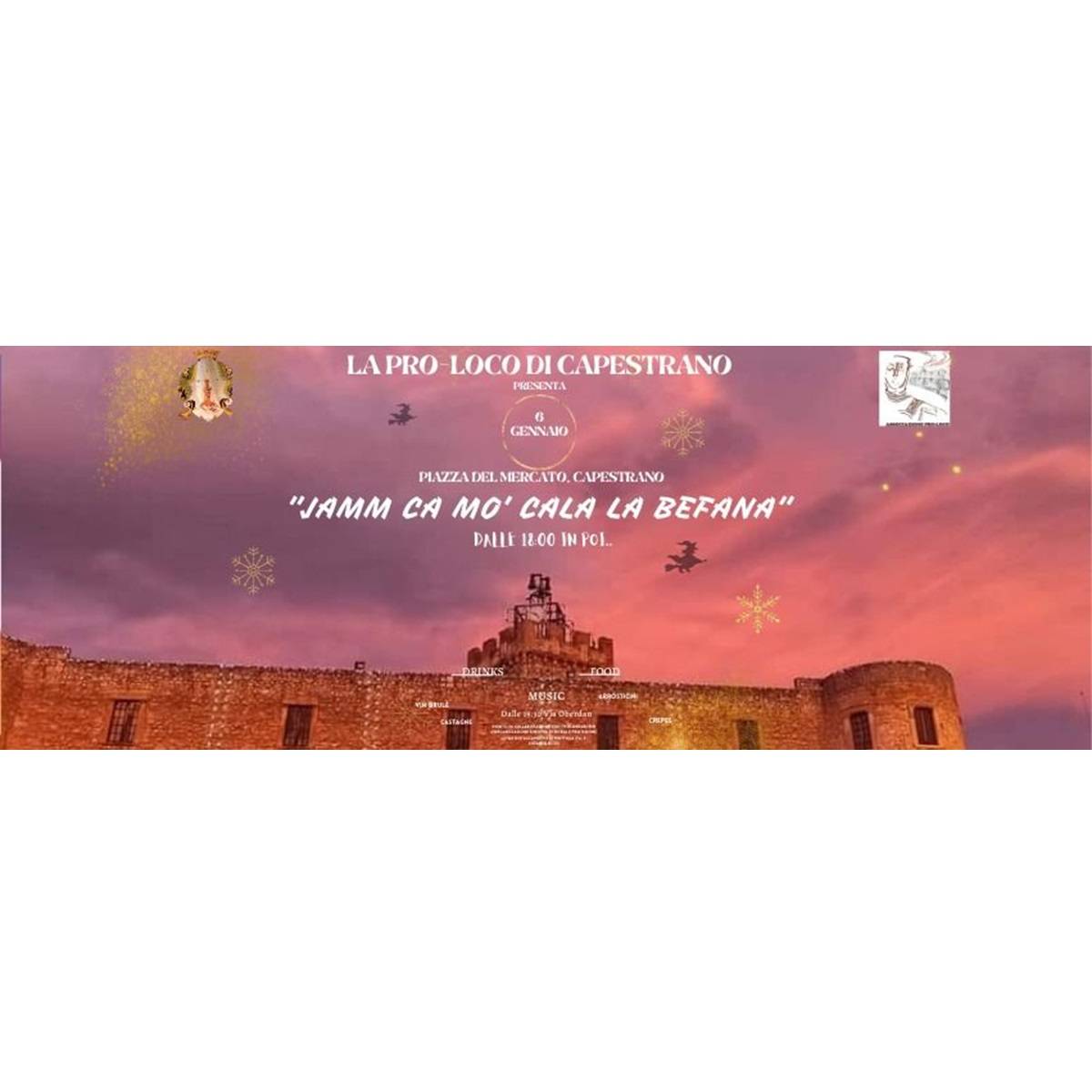 Quarta edizione di Jamm ca mò cala la befana presso Piazza del Mercato a Capestrano 6 gennaio 2025 foto