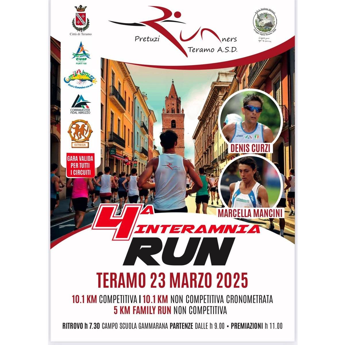 4a Interamnia Run presso il Campo scuola Gammarana a Teramo 23 marzo 2025 foto