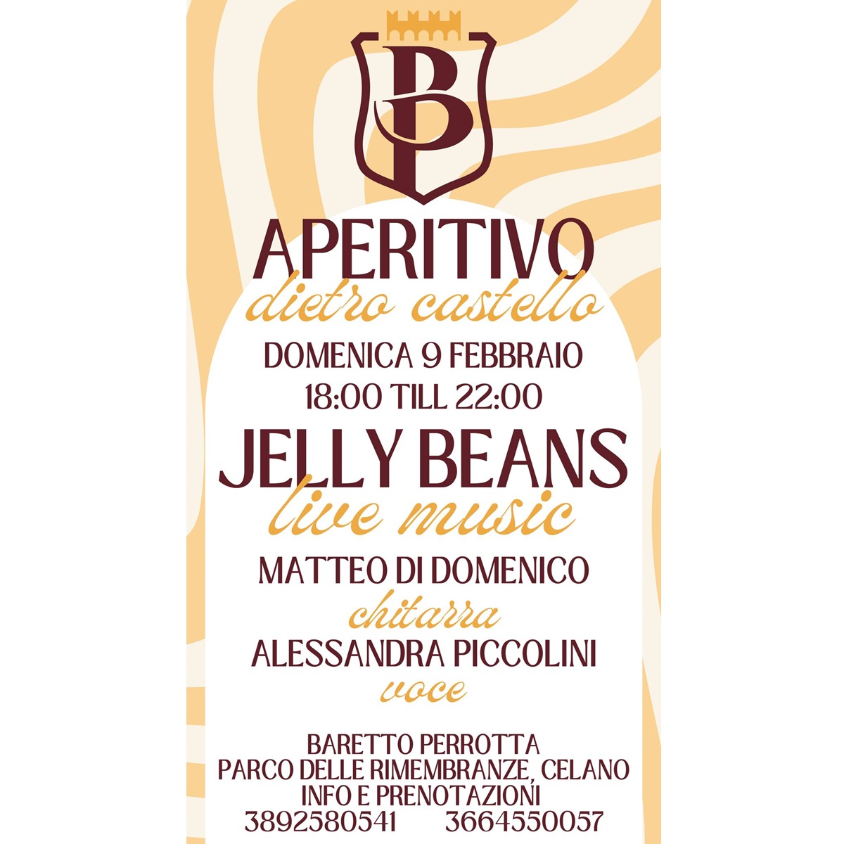 Aperitivo con i Jelly Beans presso il Baretto Perrotta a Celano 9 febbraio 2025 foto