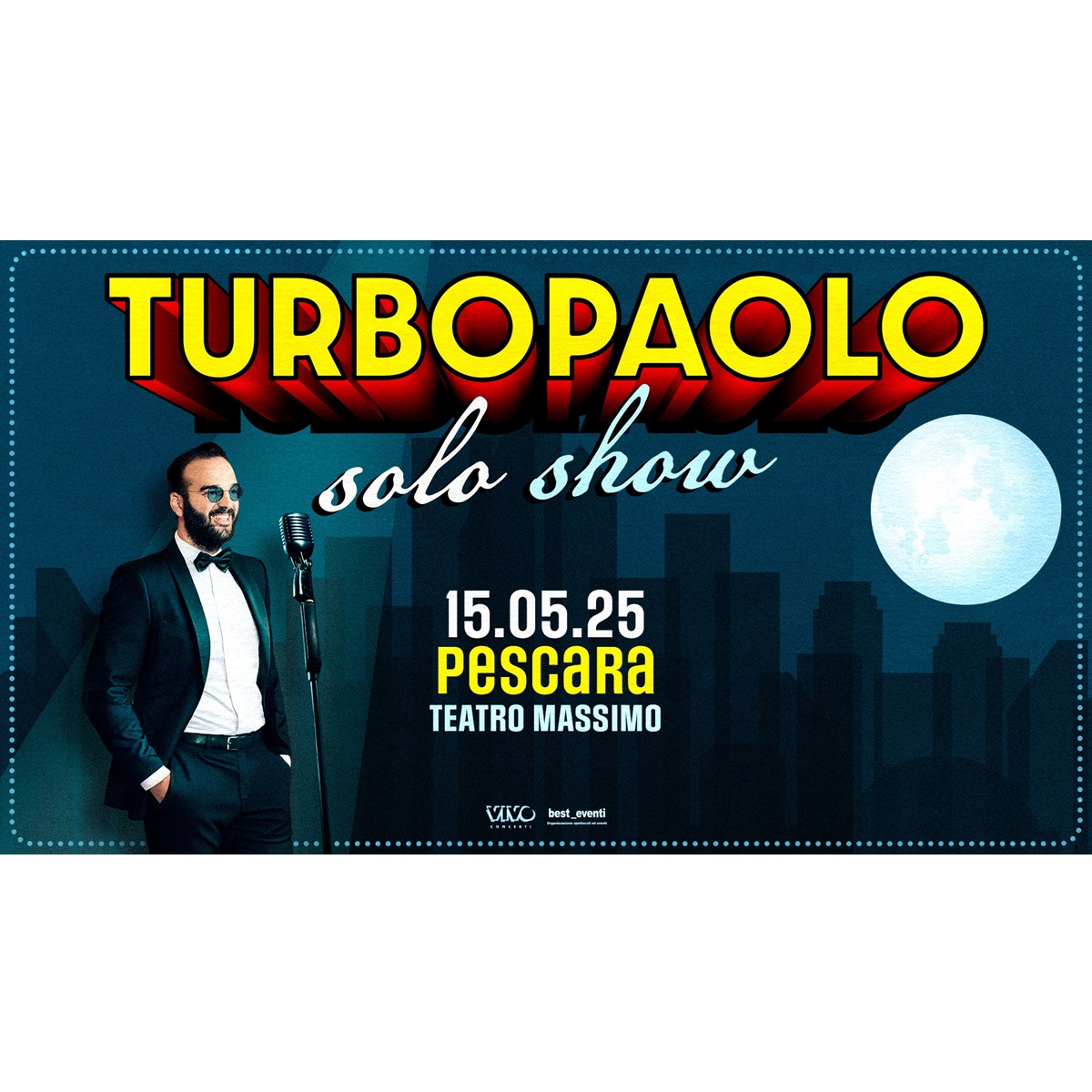Turbopaolo solo show presso il Teatro Massimo a Pescara 15 maggio 2025 foto