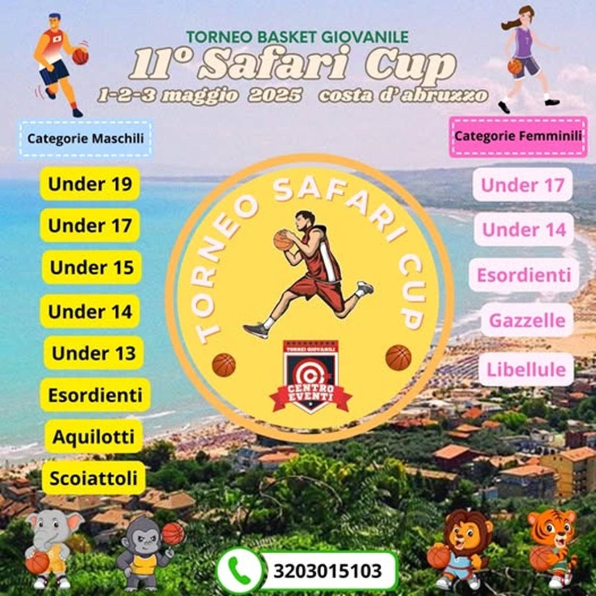 11° Torneo Safari Basket a Vasto e San Salvo dall'1 al 3 maggio 2025 foto