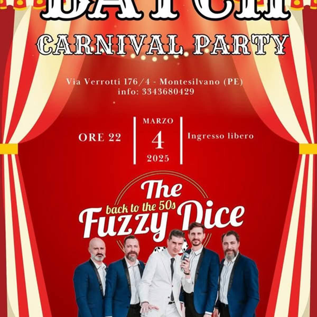 The Fuzzy Dice presso il Batch a Montesilvano martedì 4 febbraio 2025 foto