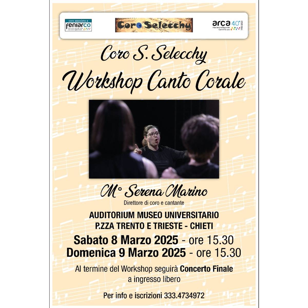 Workshop di Canto Corale presso il Museo Universitario di Chieti 8 e 9 marzo 2025 foto