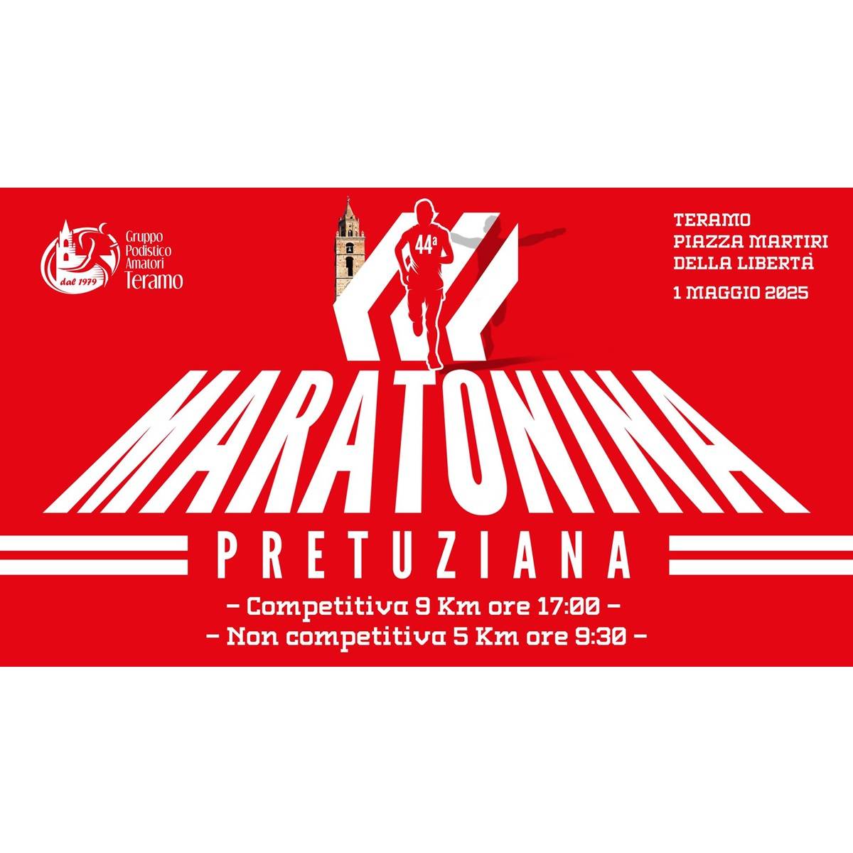 44ª Maratonina Pretuziana presso Piazza Martiri della Libertà a Teramo 1 maggio 2025 foto