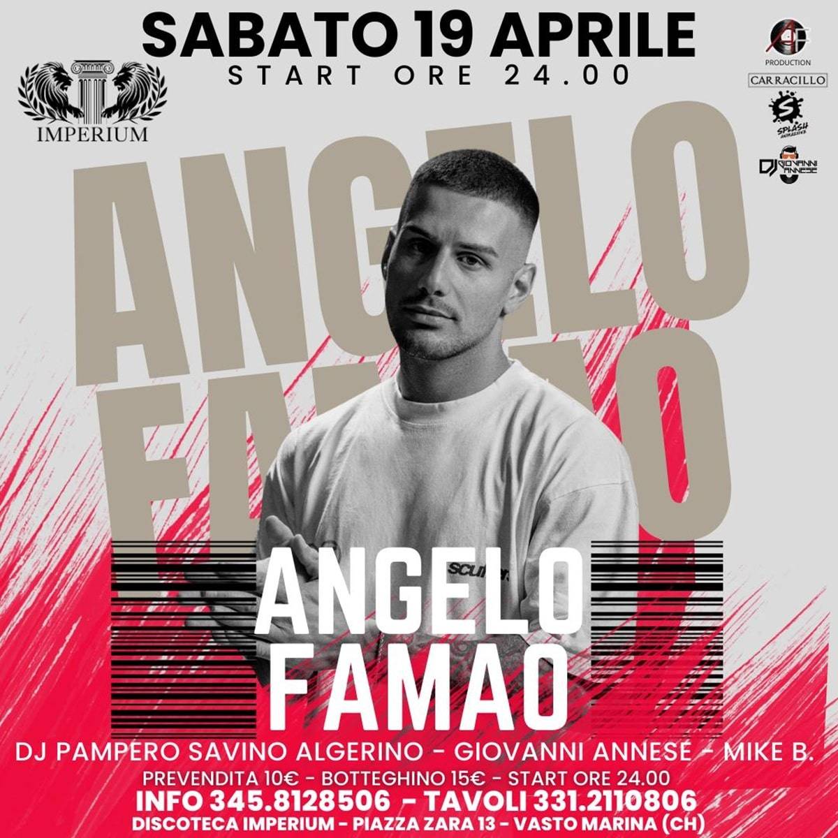 Angelo Famao presso la Discoteca Imperium a Vasto sabato 19 aprile 2025 foto