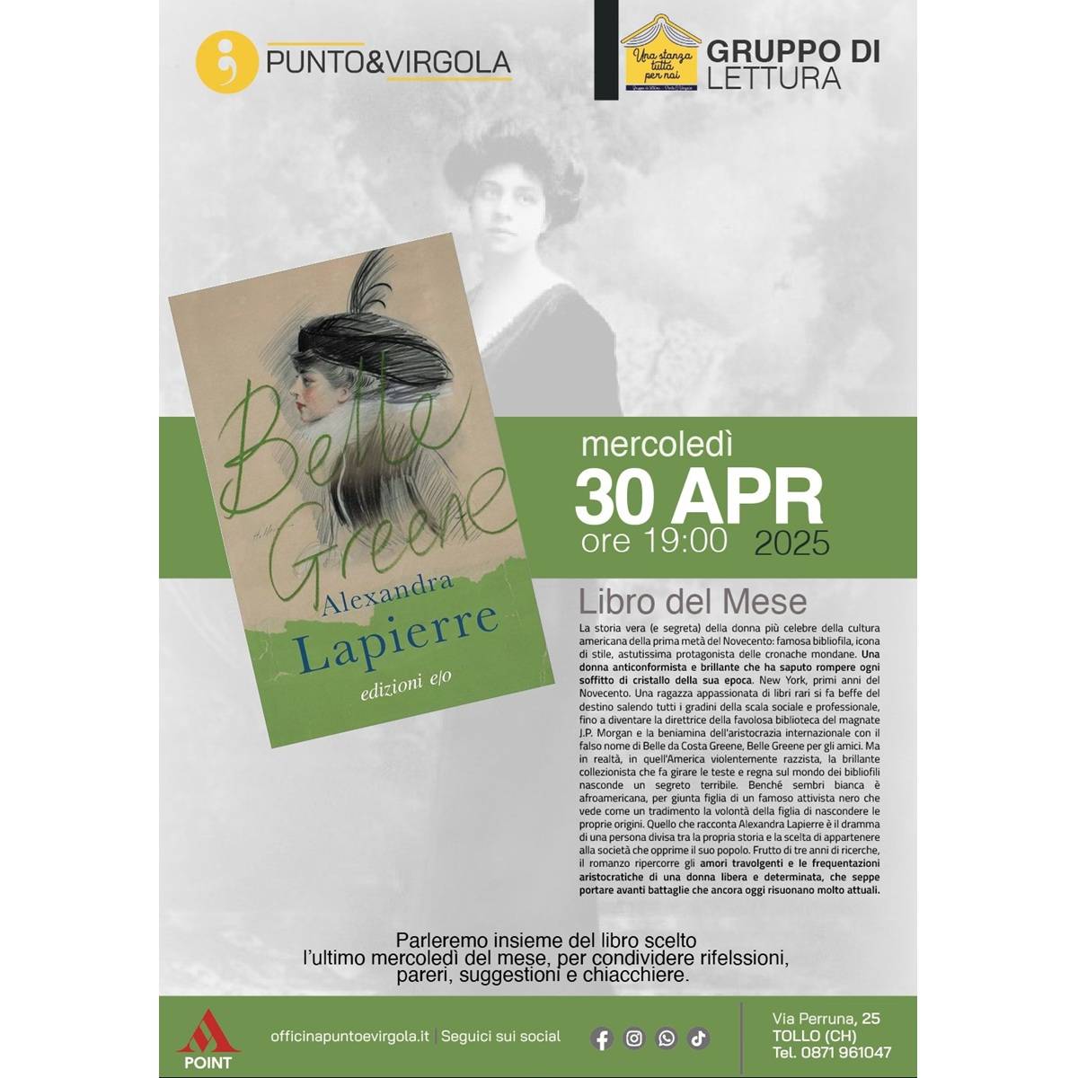 Gruppo di lettura - Belle Green presso Punto & Virgola - Mondadori Point a Tollo 30 aprile 2025 foto