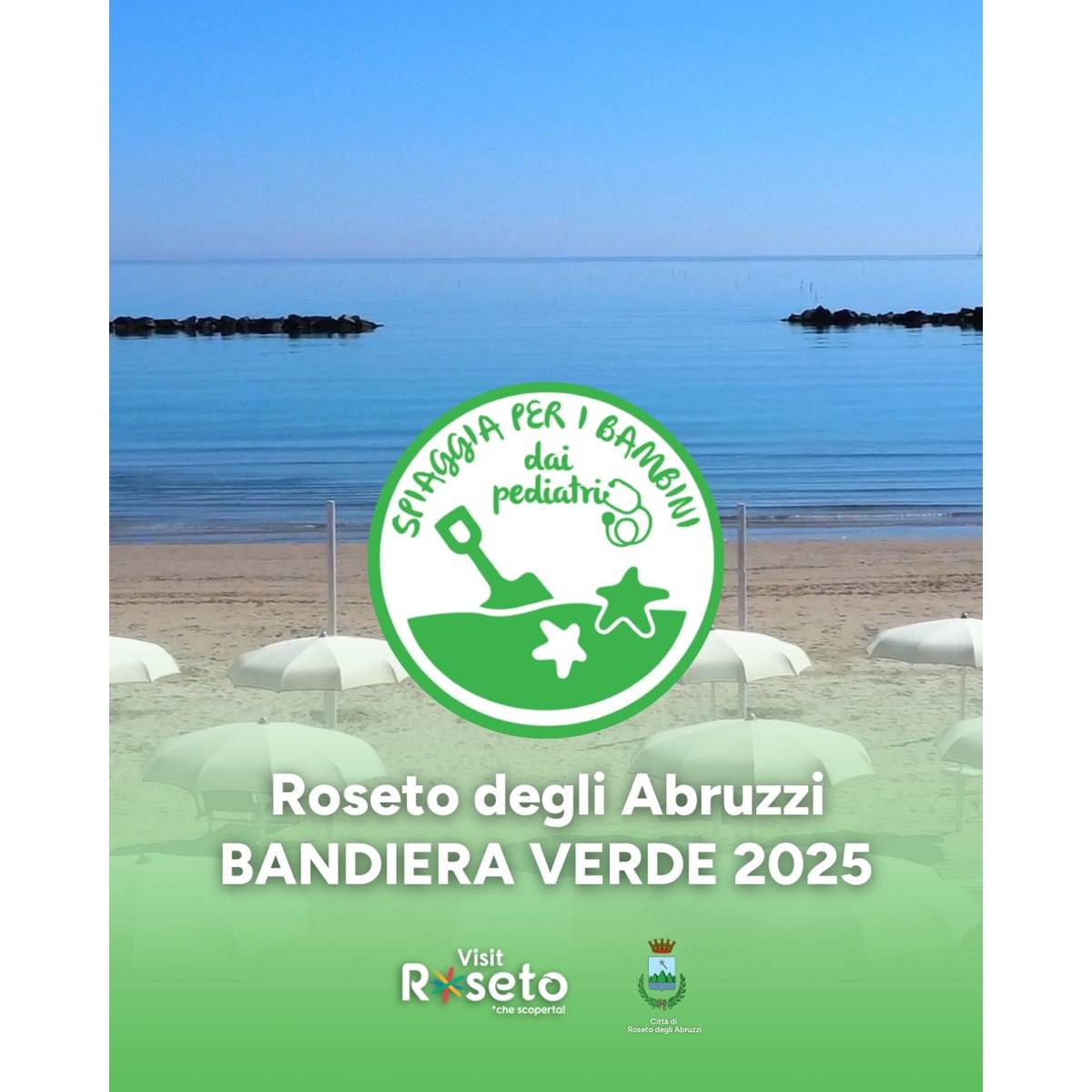Le spiagge di Roseto degli Abruzzi Bandiera Verde dei Pediatri