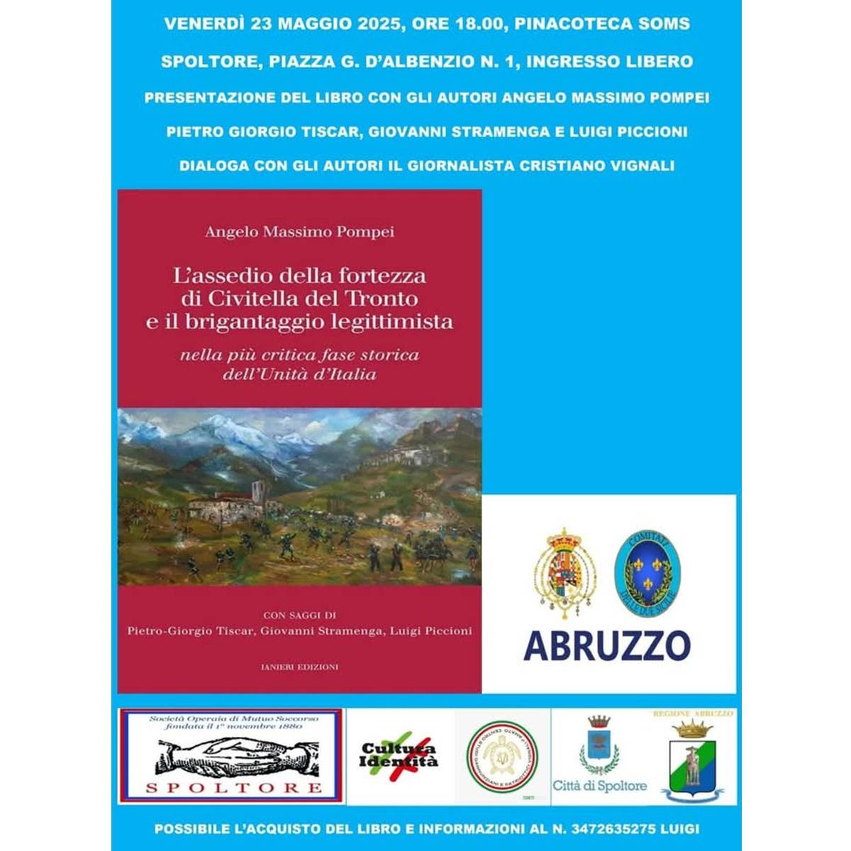 Presentazione del libro su assedio di Civitella del Tronto alla Soms di Spoltore 23 maggio 2025 foto