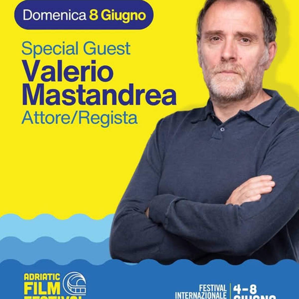 Valerio Mastandrea a Francavilla al Mare 8 giugno 2025 foto