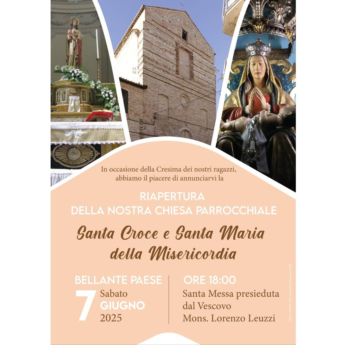 Riapertura della chiesa di Santa Croce e Santa Maria della Misericordia a Bellante foto