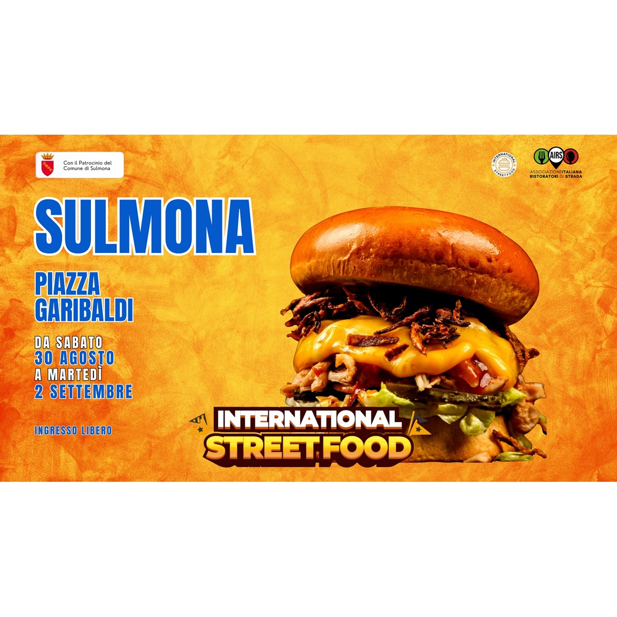 International Street Food Sulmona dal 30 agosto al 2 settembre 2025 foto