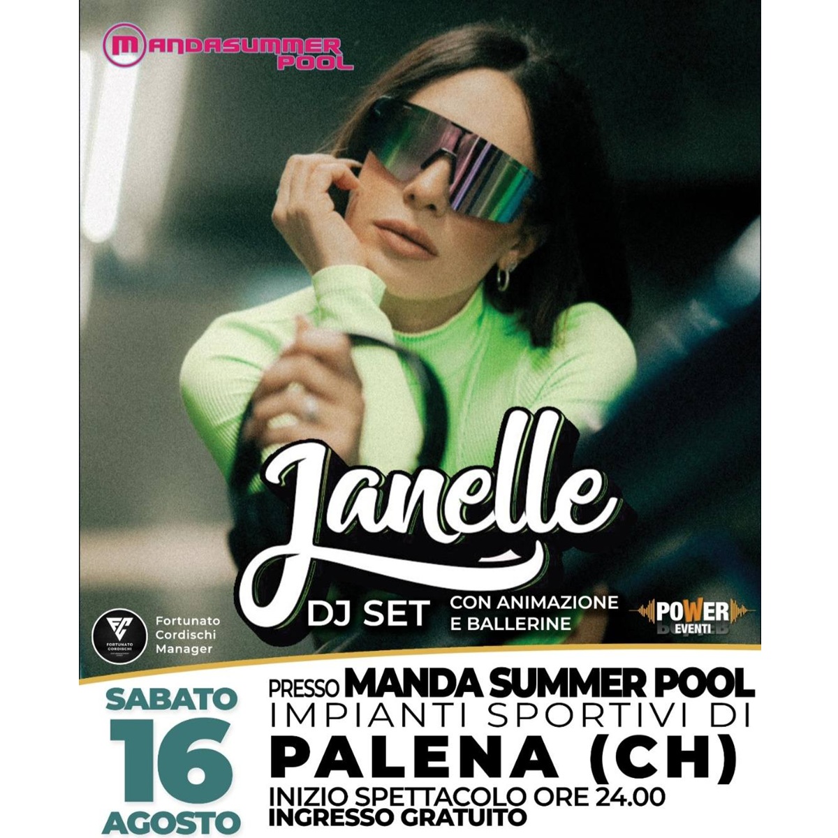 Janelle dj set presso Manda Summer Pool a Palena sabato 16 agosto 2025 foto
