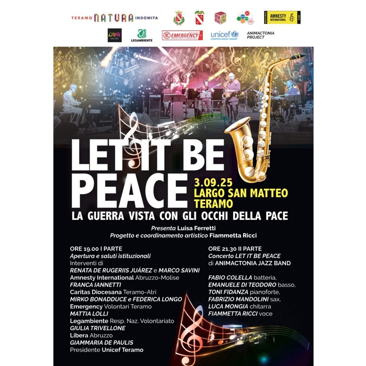 La Città di Teramo lancia il proprio grido di Pace nel mondo